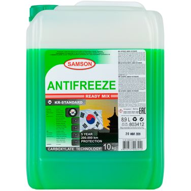 SAMSON 803412 Антифриз, готовый раствор KOREA-Standard зелёный -37°c, 10кг - 1