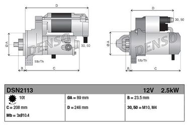 Denso DSN2113 Стартер Heavy duty - 3