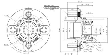 GANZ GIM03027 Ступица задняя в сборе L=R hyundai (Accent Tagaz) (abs) - 3