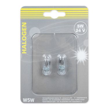 GANZ GIP06066 Лампа 24V W5W 5W W2,1x9,5d 2 шт. блистер - 1