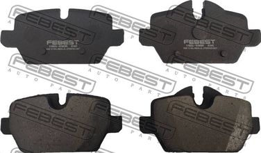 Febest 1901-E90R Колодки тормозные | зад прав/лев | - 1