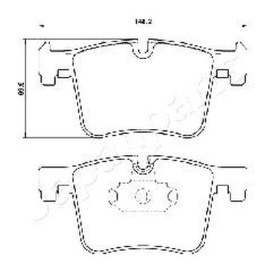 Japanparts PA-0106AF Колодки тормозные дисковые, комплект | перед | - 1