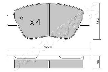 Japanparts PA-0248AF Колодки тормозные дисковые - 1