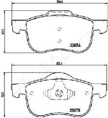 Japanparts PA-0332AF Колодки тормозные дисковые, комплект - 1