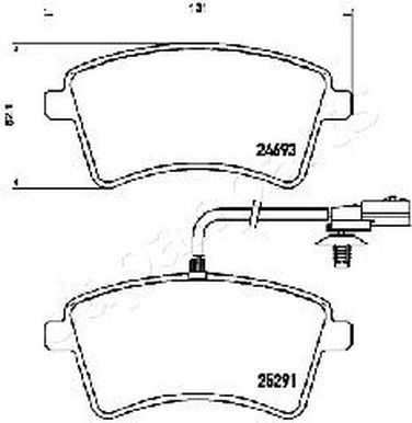 Japanparts PA-0721AF Колодки тормозные дисковые - 1