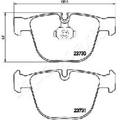 Japanparts PP-0109AF Колодки тормозные дисковые - 1