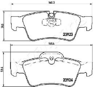 Japanparts PP-0515AF Колодки тормозные дисковые, комплект | перед | - 1