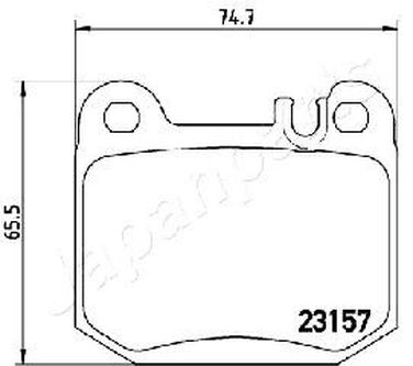Japanparts PP-0519AF Колодки тормозные дисковые, комплект | зад | - 1