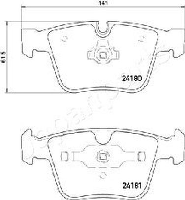 Japanparts PP-0520AF Колодки тормозные дисковые - 1