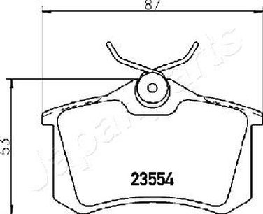 Japanparts PP-0903AF Колодки тормозные дисковые, комплект | зад | - 1