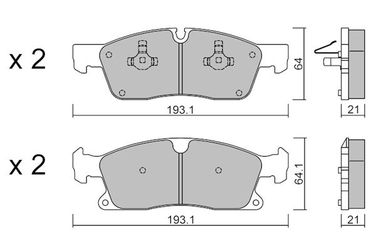 Aisin BPMB-1018 Колодки тормозные дисковые | перед | - 1