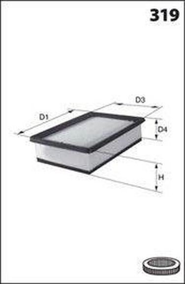 MECAFILTER ELP9525 Фильтр воздушный - 1