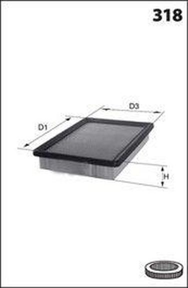 MECAFILTER ELP9548 Фильтр воздушный - 1