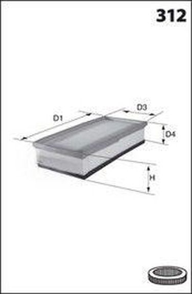 MECAFILTER ELP9588 Фильтр воздушный - 1
