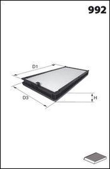 MECAFILTER ELR7385 Фильтр салона - 1