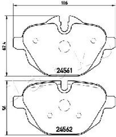 JAPKO 510112 Колодки тормозные дисковые - 1