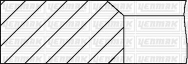 YENMAK 9109159050 89,50 mm. 2,5x1,75x2,5 Кольца поршневые к-т на цилиндр - 1