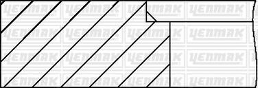 YENMAK 91-09318-025 81,26 Кольца поршневые комплект на цилиндр - 1