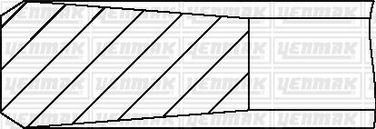 YENMAK 9109898050 75,50 mm. Кольца поршневые ком-т - 2