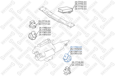 Stellox 25-17682-SX Подушка двигателя передняя Nissan Terra | лев | - 2