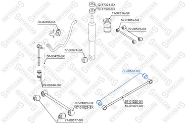Stellox 77-00576-SX С/б тяги зад.подв.попереч. Ssangyong | прав/лев | - 2