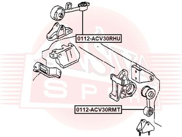 Asva 0112-ACV30RMT Подушка двигателя | зад лев | - 1