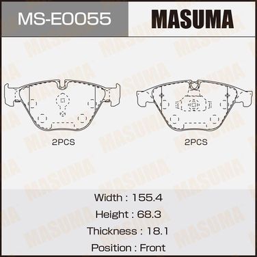 Masuma MSE0055 Колодки дисковые front (1/6) - 1