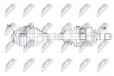 NTY NPW-BM-139 Полуось, BMW X1 F48 sdrive 18I 14- | перед лев | - 4