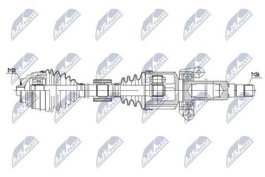 NTY NPW-BM-141 Полуось, BMW X1 F48 sdrive 18I 14- | прав | - 4