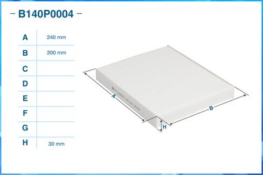 CWORKS B140P0004 Фильтр салонный пылевой - 2
