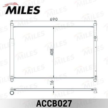 Miles ACCB027 Конденсер suzuki grand vitara 1.6-3.2/1.9td 05- - 1