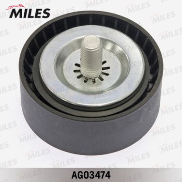 Miles AG03474 Ролик ведущий натяжной, поликлиновой ремень - 2