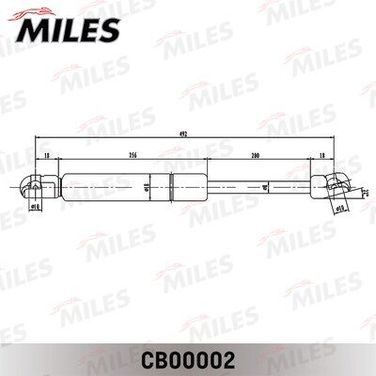 Miles CB00002 Упор газовый кр. багажника skoda octavia 96- - 1