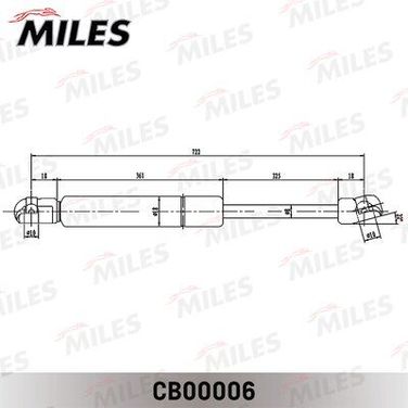 Miles CB00006 Упор газовый капота VW passat 00-05 - 1