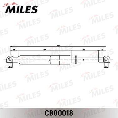 Miles CB00018 Упор газовый капота hyundai sonata EF 04- (тагаз) - 1
