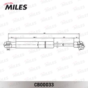 Miles CB00033 Упор газовый капота toyota camry V40 06-11 - 2