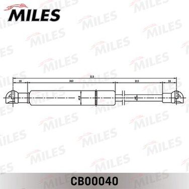 Miles CB00040 Упор газовый капота volvo xc90 10/02- - 1