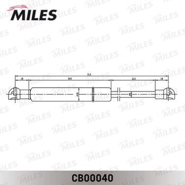 Miles CB00040 Упор газовый капота volvo xc90 10/02- - 2