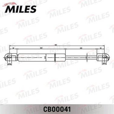 Miles CB00041 Упор газовый кр. багажника hyundai ix35 10- - 1