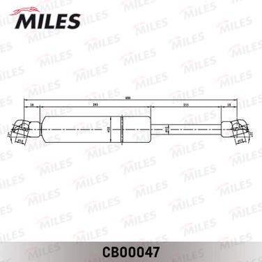 Miles CB00047 Упор газовый кр. багажника VW T4 без зад. стеклоочистителя 92-03 - 2