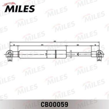 Miles CB00059 Упор газовый крышки багажника daewoo matiz/spark - 1