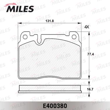 Miles E400380 Колодки тормозные audi A6 allroad 12-/a7 14-/q5 12- передние - 2