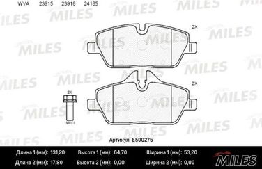 Miles E500275 Колодки тормозные BMW e81/e87/mini cooper 04- передние Ceramic - 1