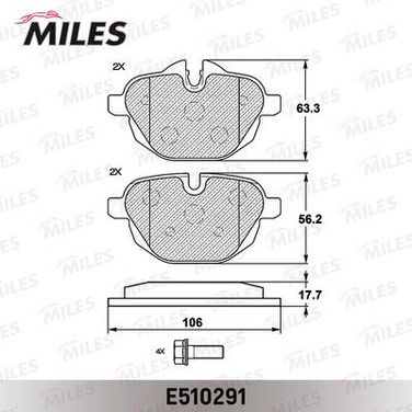 Miles E510291 Колодки тормозные дисковые - 1