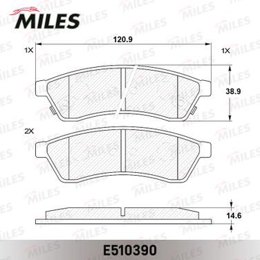 Miles E510390 Колодки тормозные дисковые - 2