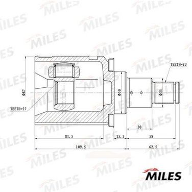 Miles GA10115 Шрус TY rx300/330/350, acu/mcu25/35, aca2# (lh) внутр. - 1