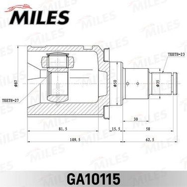 Miles GA10115 Шрус TY rx300/330/350, acu/mcu25/35, aca2# (lh) внутр. - 2