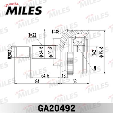 Miles GA20492 Шрус Lada Vesta 15- наружный ABS - 3