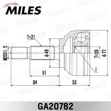 Miles GA20782 Шрус Logan 2004-нар. - 1