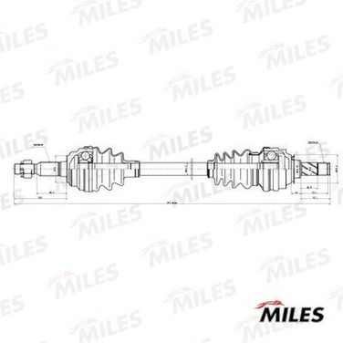 Miles GC01081 Привод в сборе opel astra 1.4-1.7d 98-09 лев. - 1
